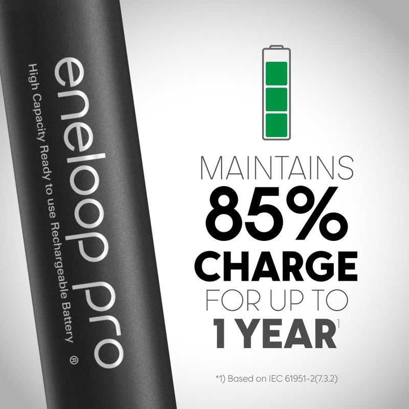 Eneloop Panasonic BK-4HCCA12FA pro AAA High Capacity Ni-MH Pre-Charged Rechargeable Batteries, 12-Battery Pack - Image 4